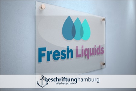 Firmenschild aus Acrylglas und Plexi Büro Hamburg