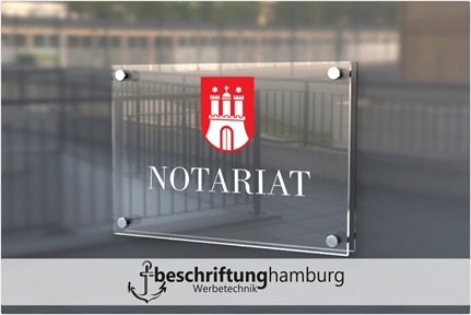 Kanzleischilder für Notare und Anwälte in Hamburg